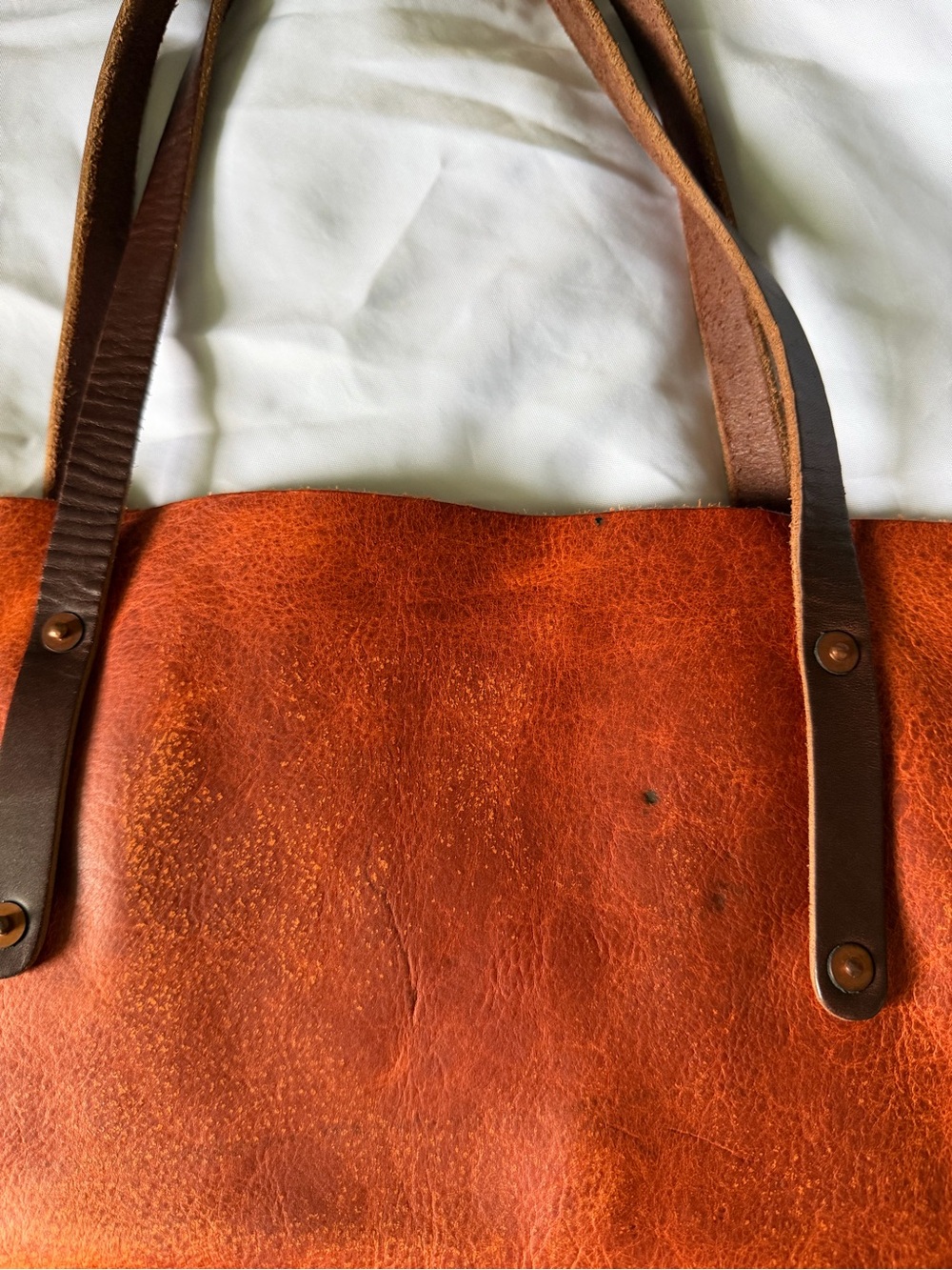 Go Forth Goods Large Avery tote in Tangerine bison - Picture 3 of 11
